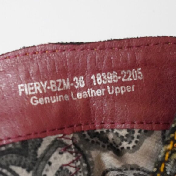 L'Artiste by Spring Step, SmokinHot Metallic Bootie Heels, Fiery, Bronze, Black - Picture 8 of 8